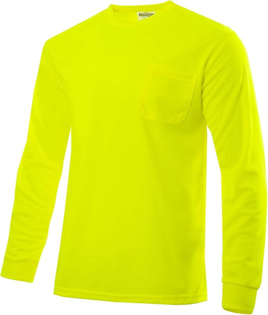 Fluorescent Lime Green Short Sleeved Plain T-Shirt
