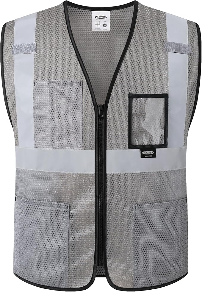 Hi Visibility Safety Vest -Grey