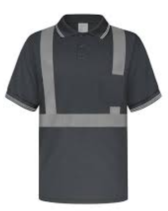 Hi Visibility Short Sleeve Polo Shirt -Grey