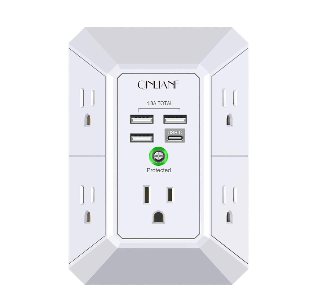 5 outlet surge protector with USB port