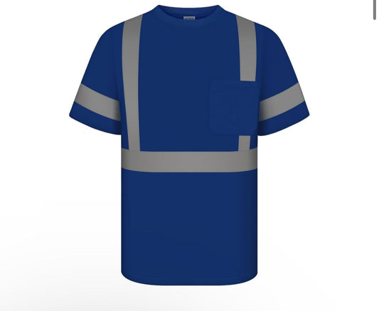 Hi Visibility Short Sleeve Shirt - Blue