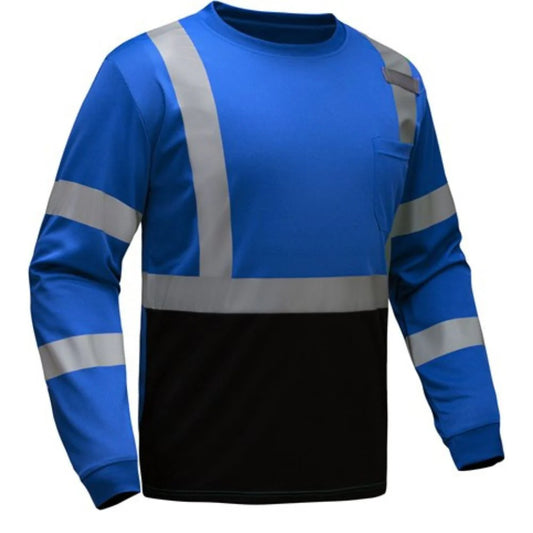 Hi Visibility Long Sleeve T-Shirt- Blue