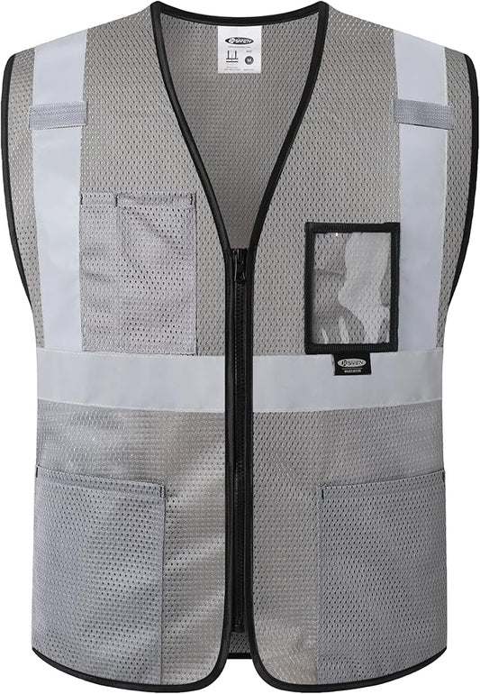 Hi Visibility Safety Vest -Grey