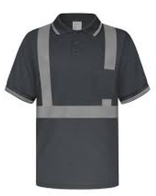 Hi Visibility Short Sleeve Polo Shirt -Grey