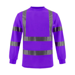 Hi Visibility Long Sleeve Purple T-Shirt