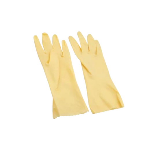 Cream Reusable Rubber Gloves