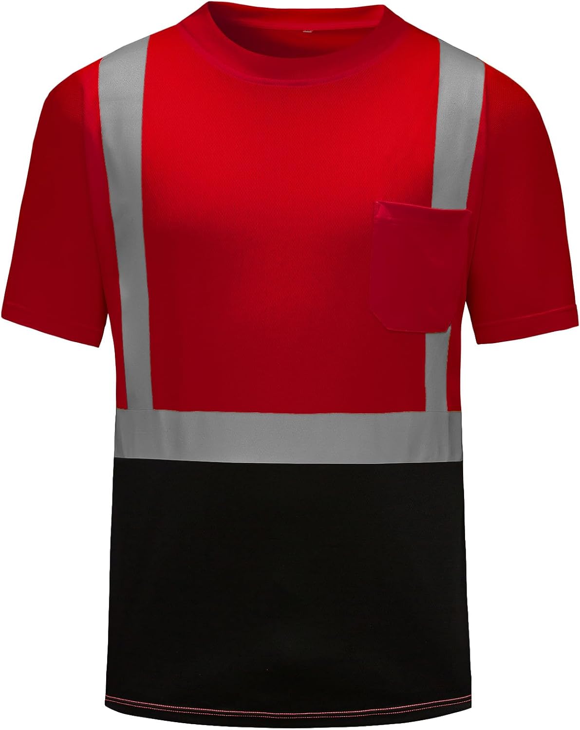 Hi Visibility Short Sleeve Shirt- Red & Black
