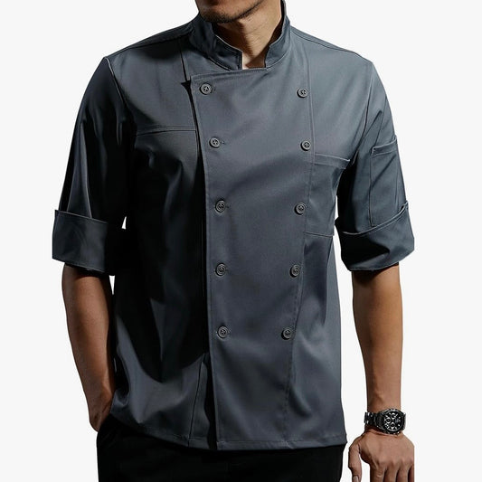 Chef Jackets Long Sleeve Grey