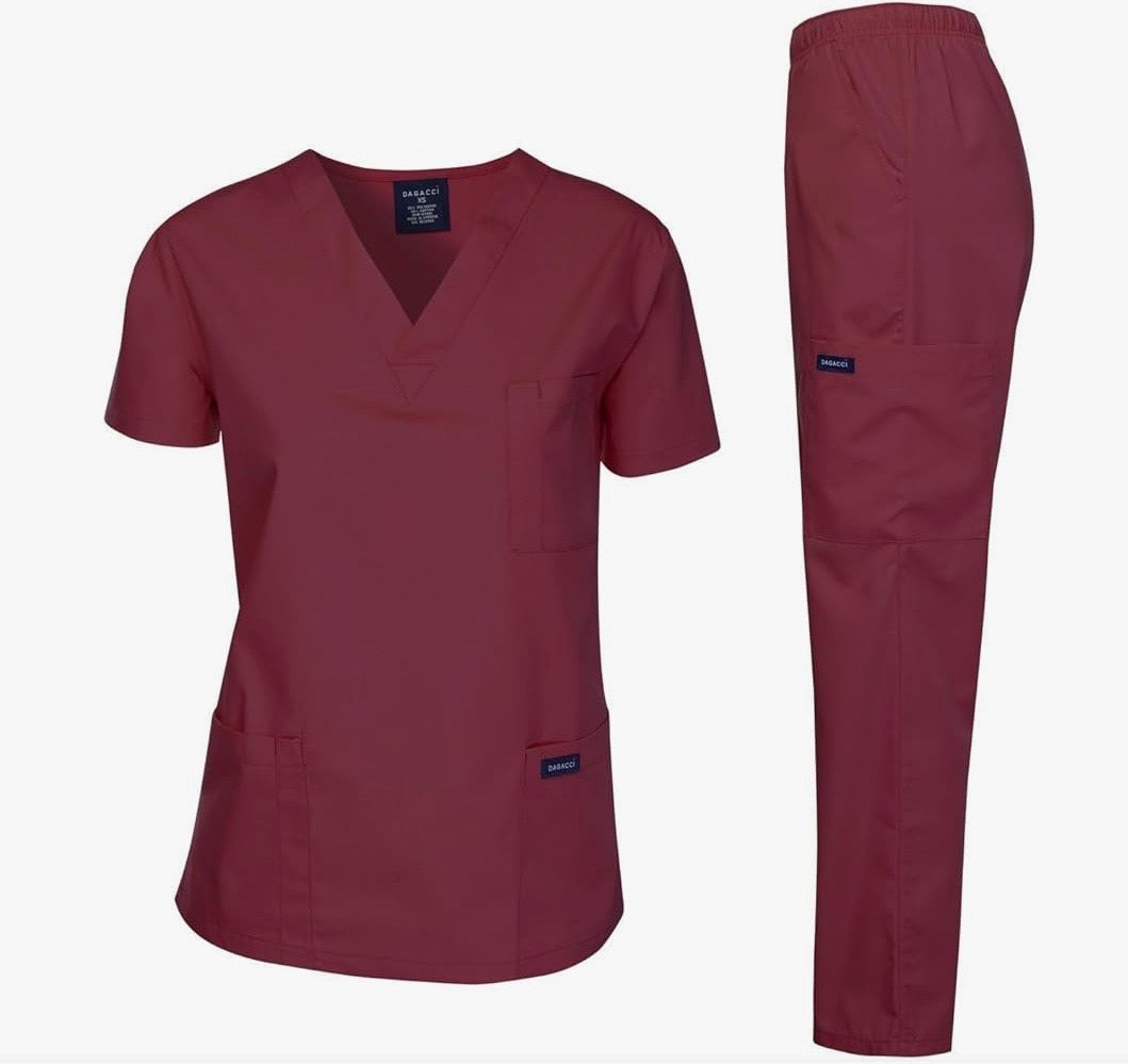Scrub Set Burgundy