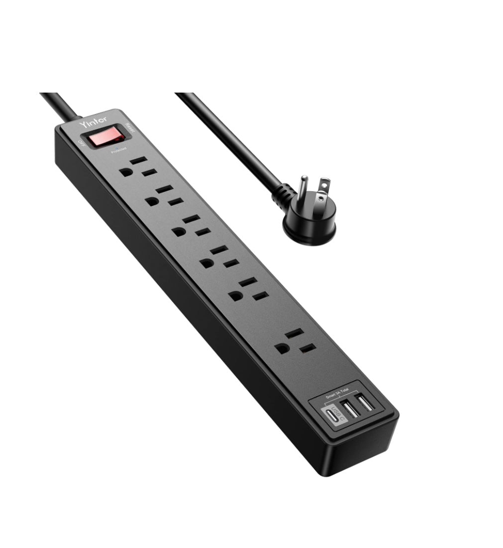 6 outlet surge protector with USB port