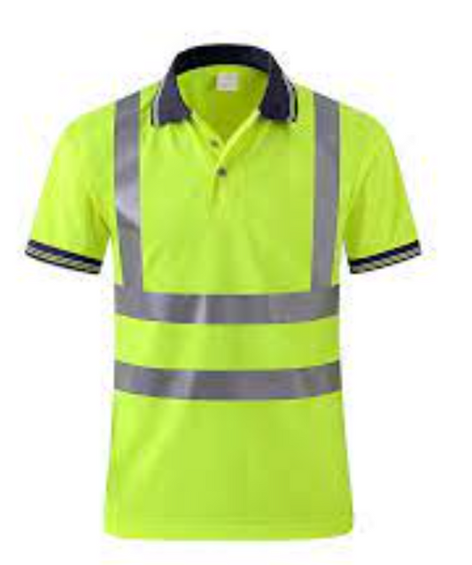 Hi Visibility Short Sleeve Polo Shirt -Lime