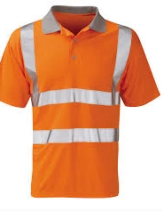 Hi Visibility Short Sleeve Polo Shirt- Orange