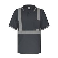 Hi Visibility Short Sleeve Polo Shirt- Grey