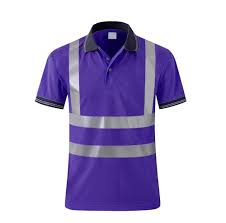 Hi Visibility Short Sleeve Polo Shirt- Purple