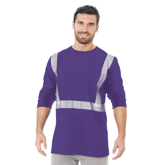 Hi Visibility Long Sleeve T-Shirt- Purple