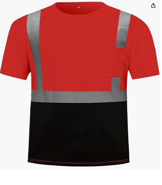 Hi Visibility Short Sleeve Shirt - Red