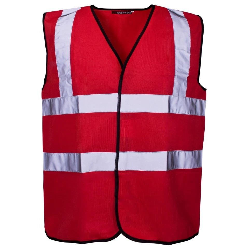 Hi Visibility Safety Vest-Red