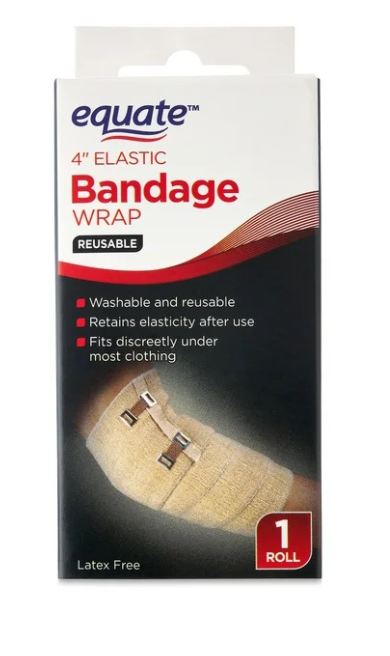 Equate Reusable Elastic Bandage Wrap, Tan, 4"